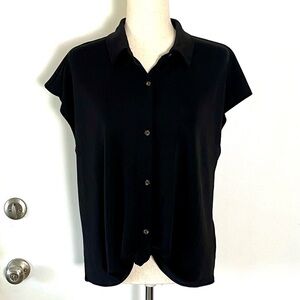 Banana Republic Black Collared Top